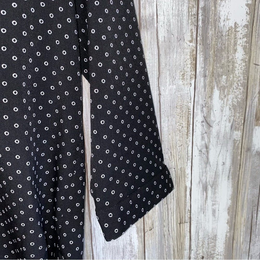 Talbots Black Dot Button Down - image 2
